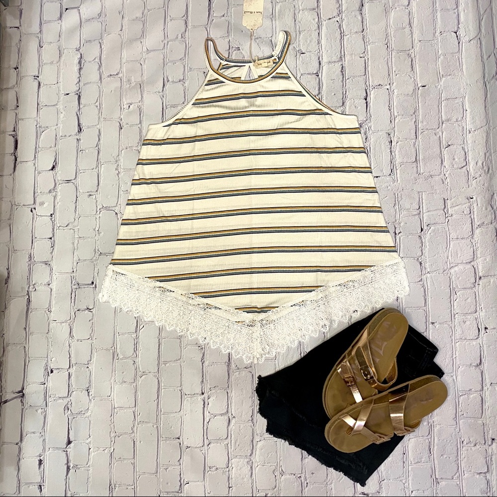 Hem&Thread striped tank